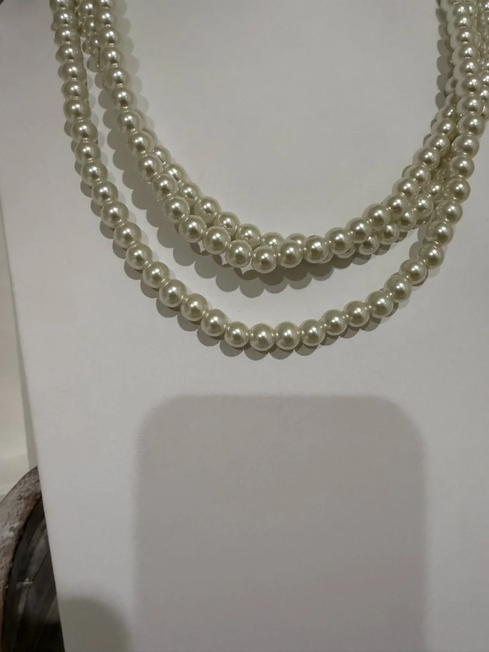 Extra Long Single Strand Faux Pearl Necklace - 60+ Inches